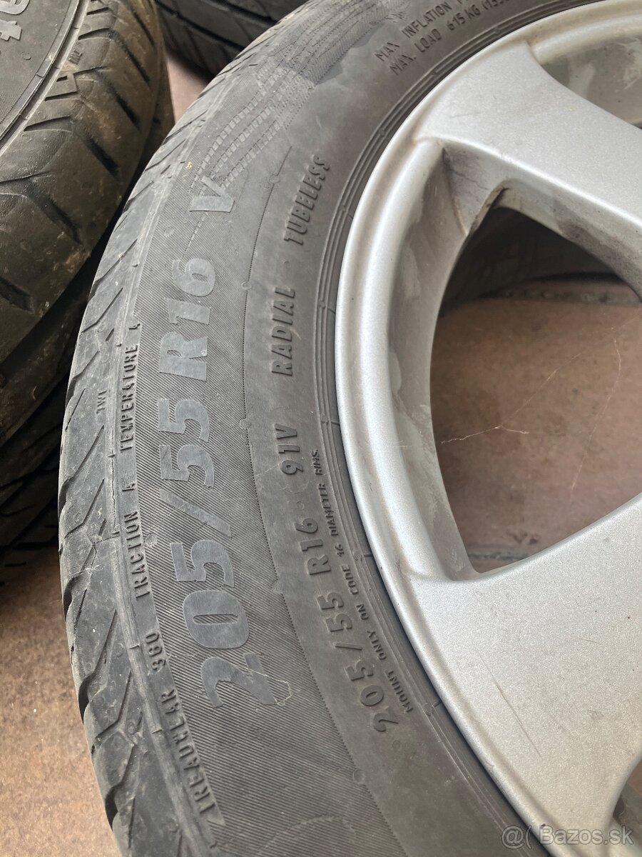 205/55 R16 letné + disky - 2