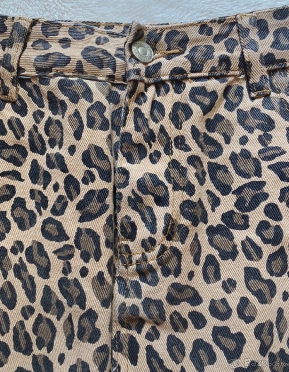 Mini sukňa s leopardím vzorom - 2