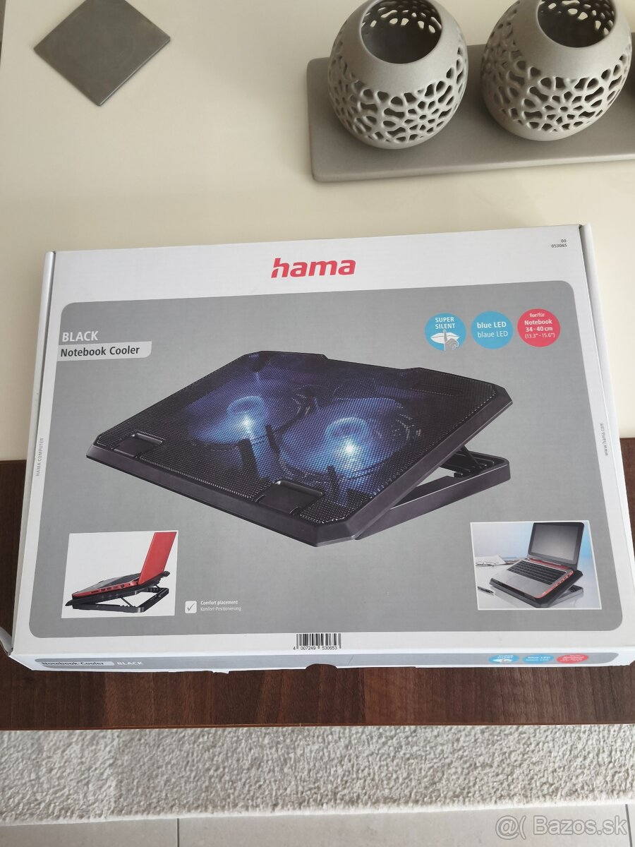 Chladiaca podložka pod notebook Hama, kovová, LED, s krabico - 2