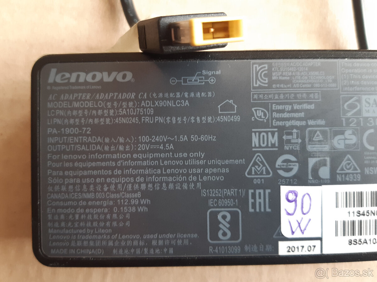 Napájací adaptér Lenovo 90W 20V/4.5A - 2