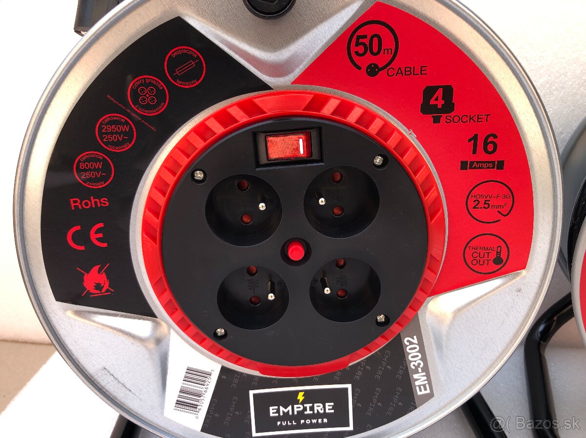 Predlžovacie káble bubon 25m a 50m - 2