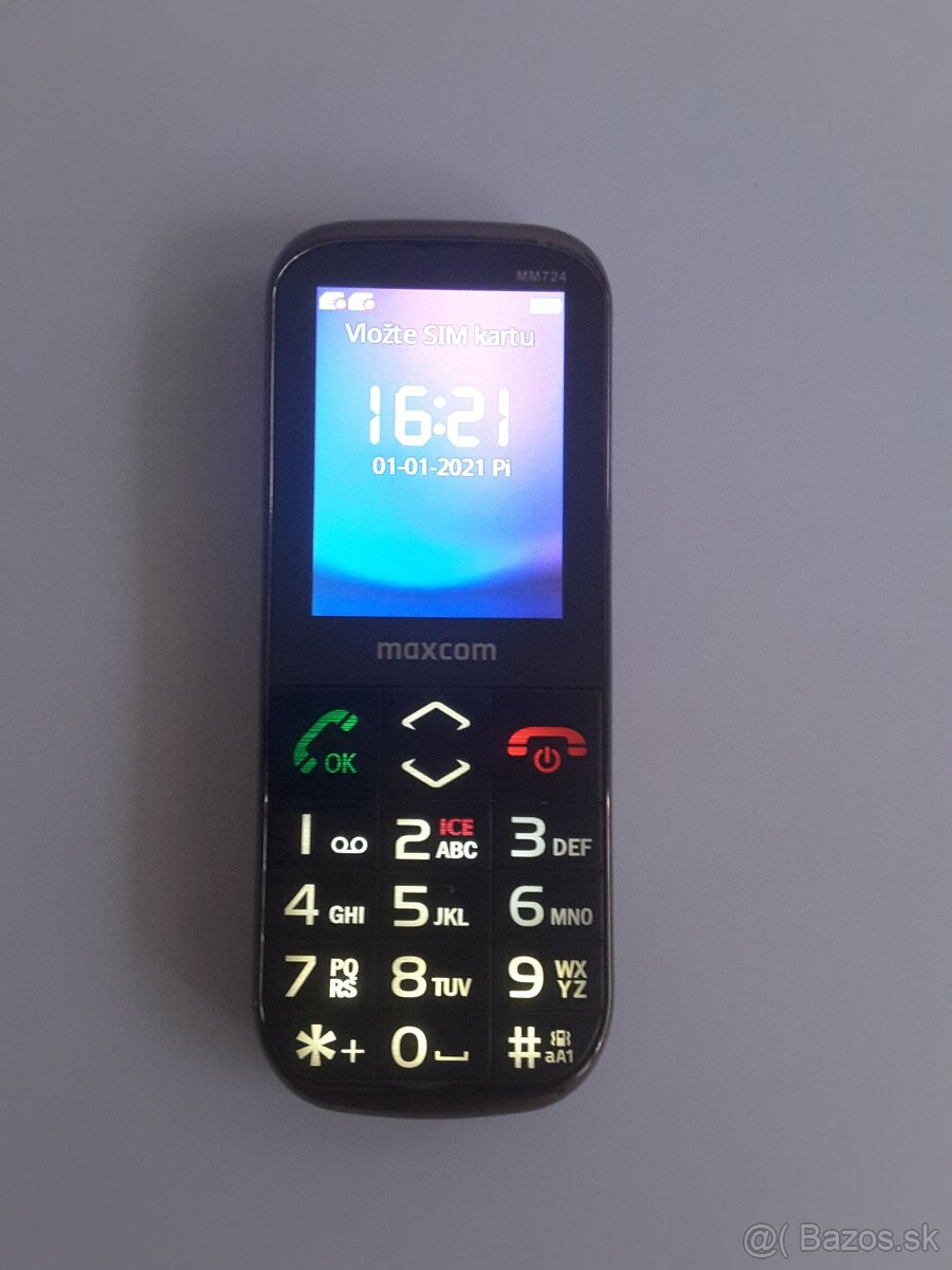 Predám výborný tlačitkový mobil MaxCom MM 724 - 2