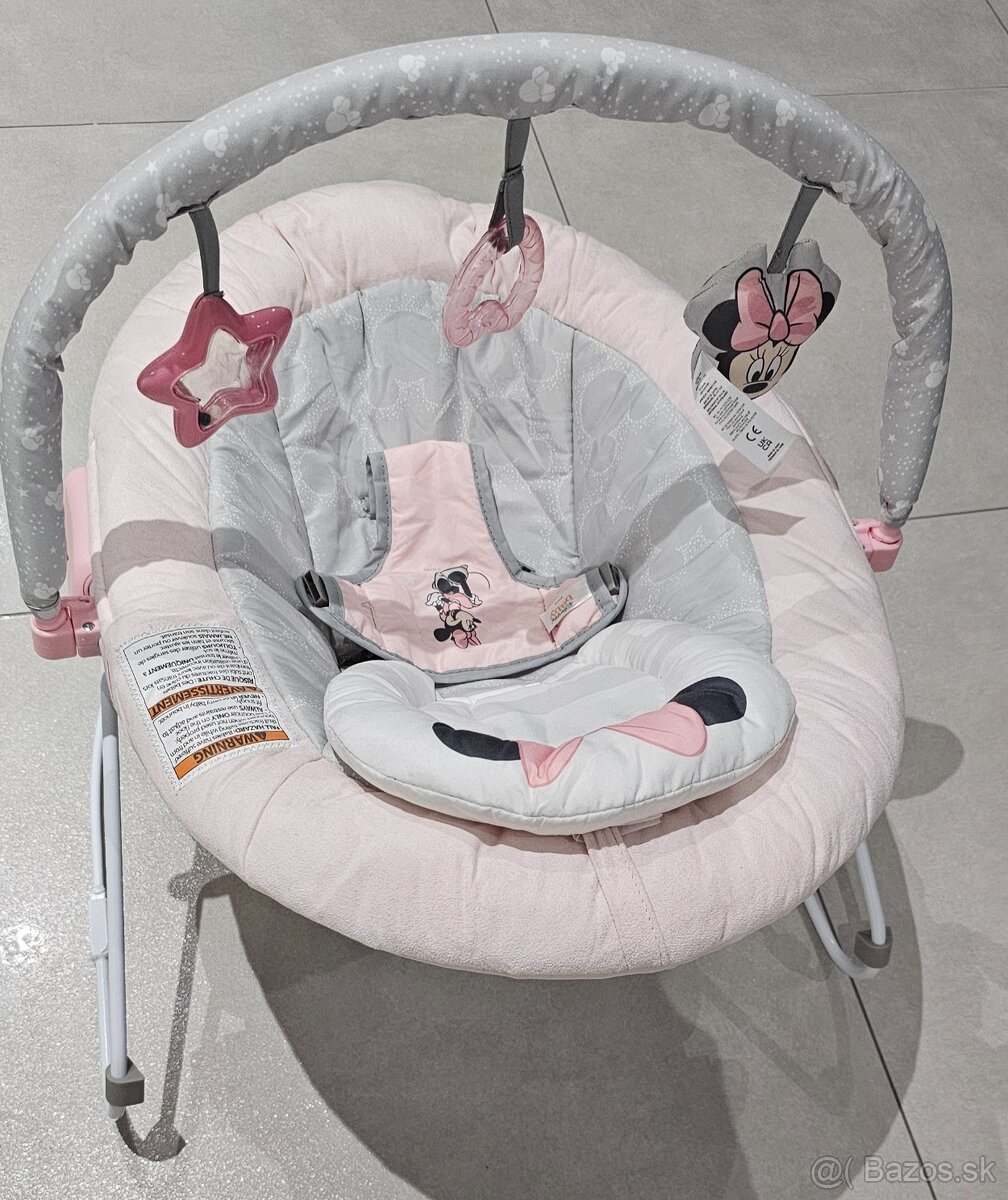 Detská hojdacia sieť Bright Starts - Minnie Mouse-ružová - 2