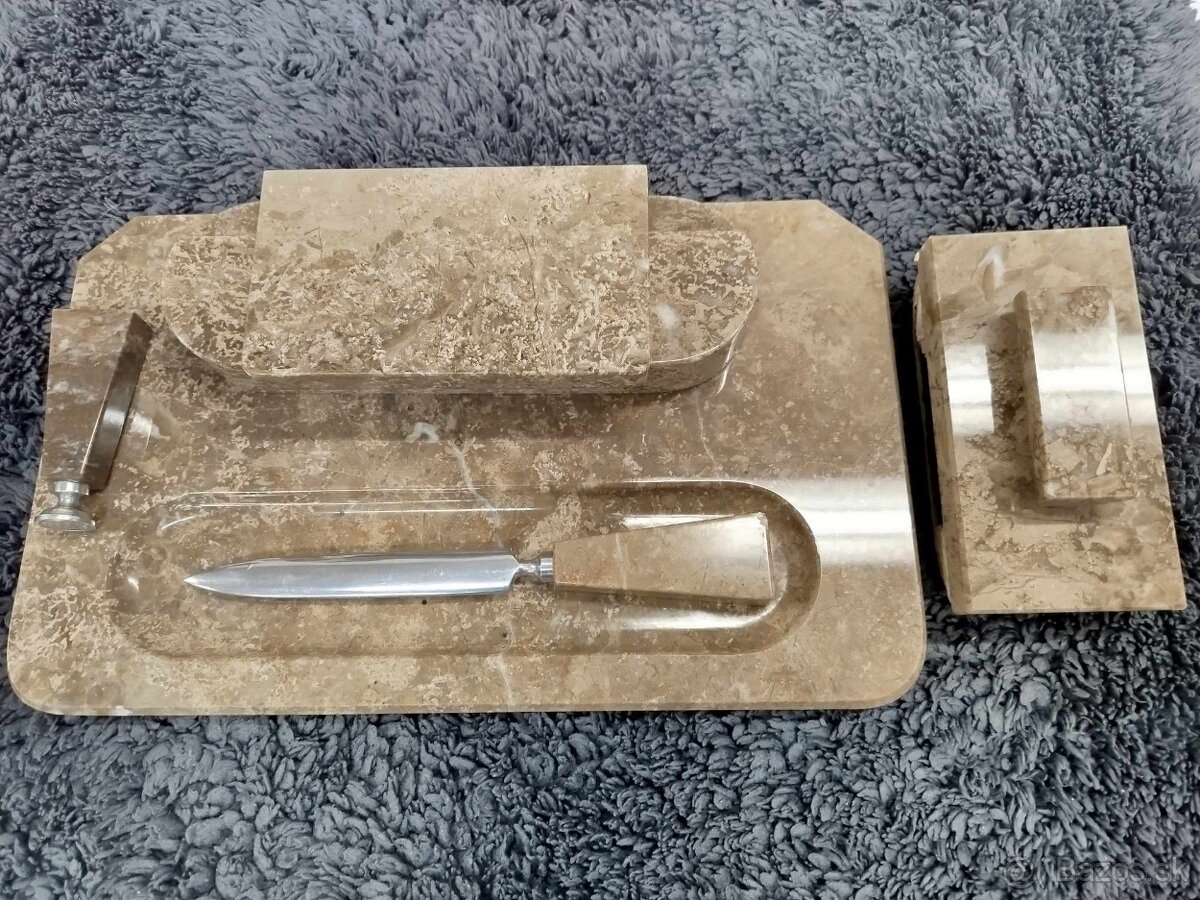 Na predaj MRAMOROVÁ PÍSACIA SADA z I.republiky--sada sa pred - 2