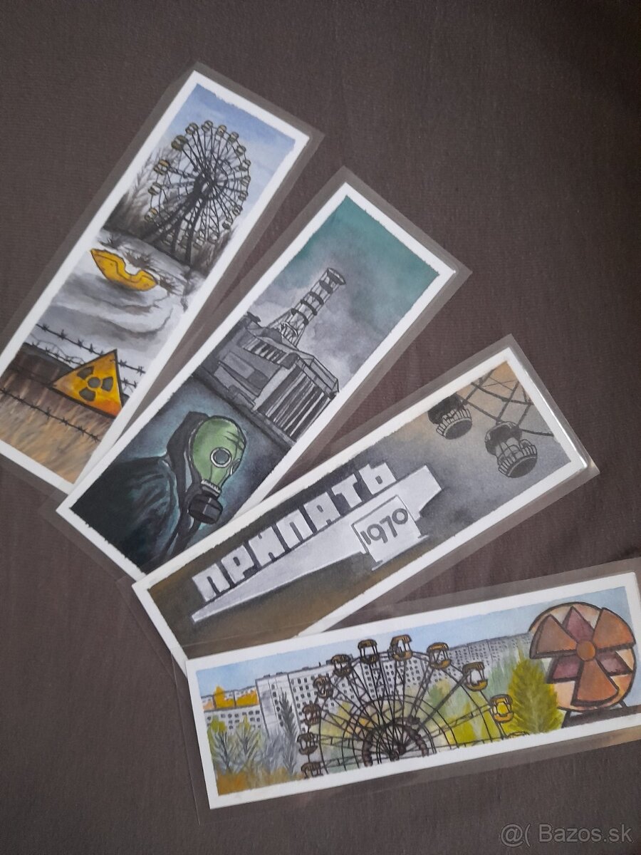 Handmade záložky téma Černobyľ, Pripiať - 2