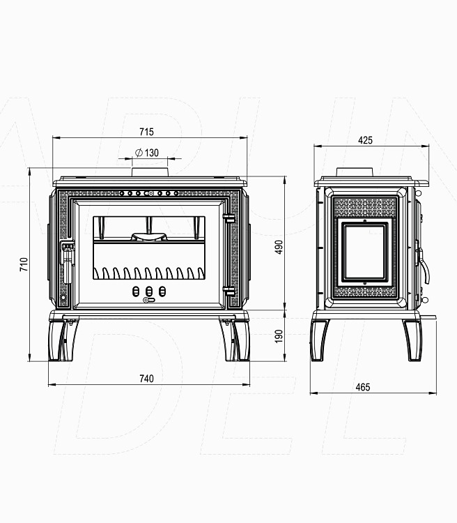 Liatinové krbové kachle - 2