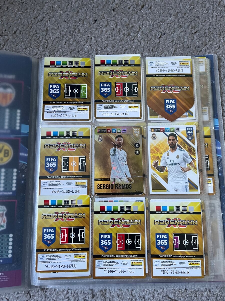 Panini futbalove karty - 2