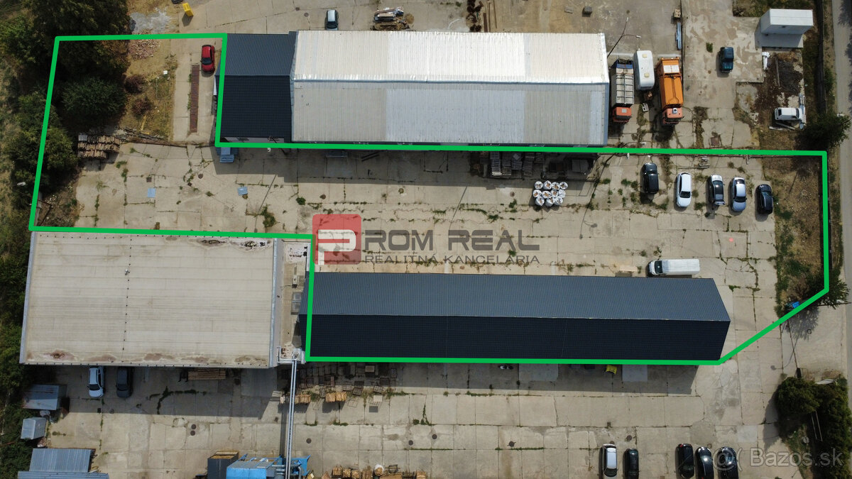 Nová hala 472 m² + dvor 1 812 m² – Budmerice - 2