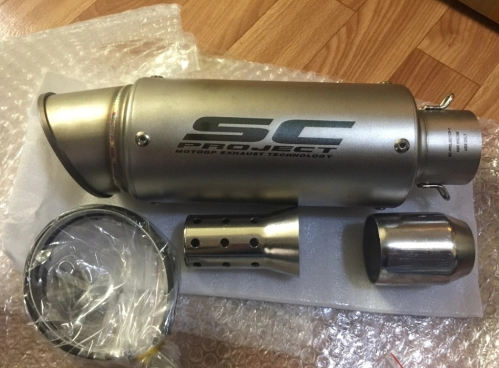 Športový ladený univerzálny moto výfuk Nový Nerezový - 2