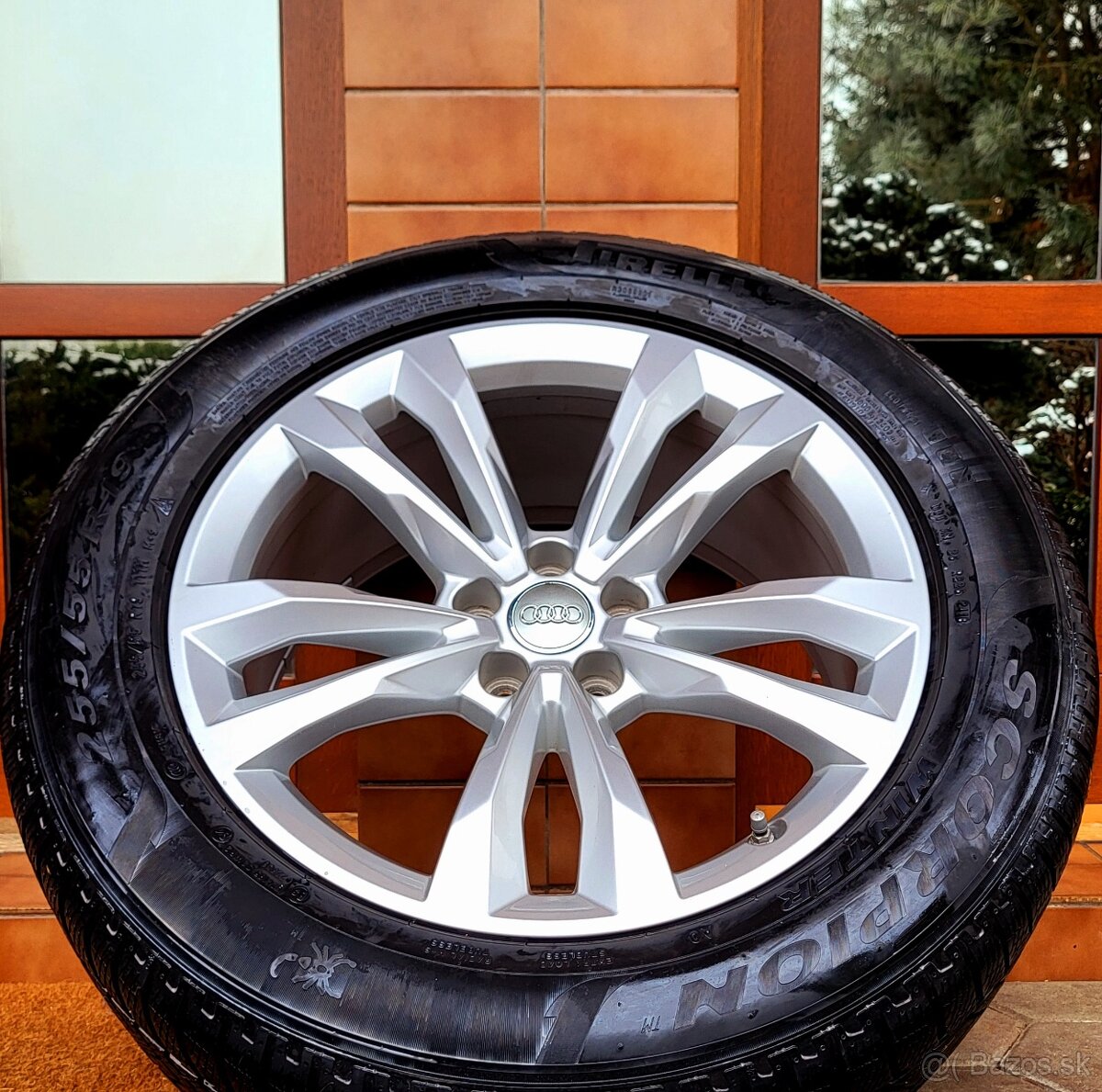 alu R19 5x112, senzory, zimné pneu 255/55, Audi Q7, E-tron - 2