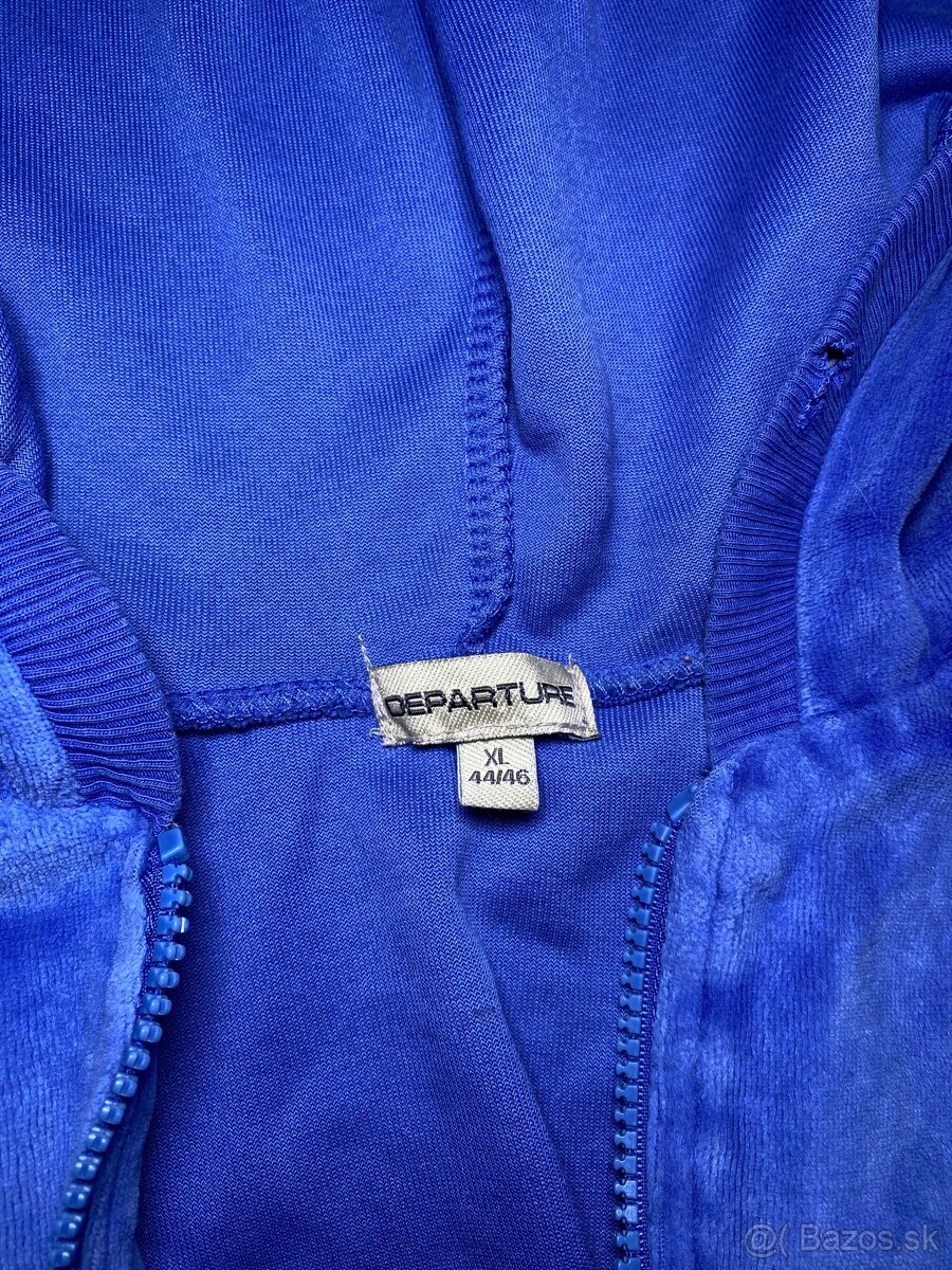 Dámska modrá mikina s kapucňou na zips, Departure, XL - 2