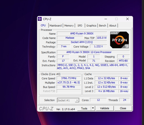 Počítač B550M-A, Ryzen 9 3900X, 32GB DDR4, 1TB NVMe - 2