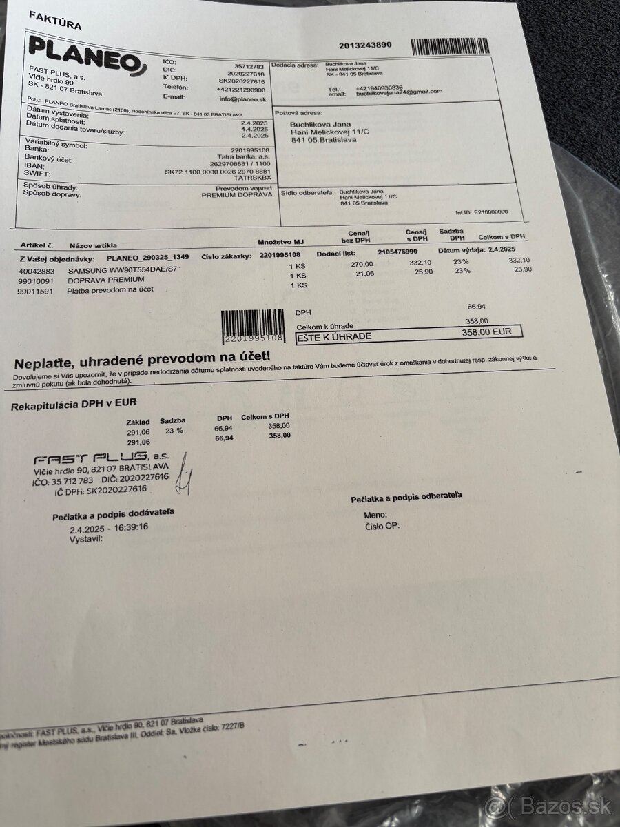 Samsung práčka - 2