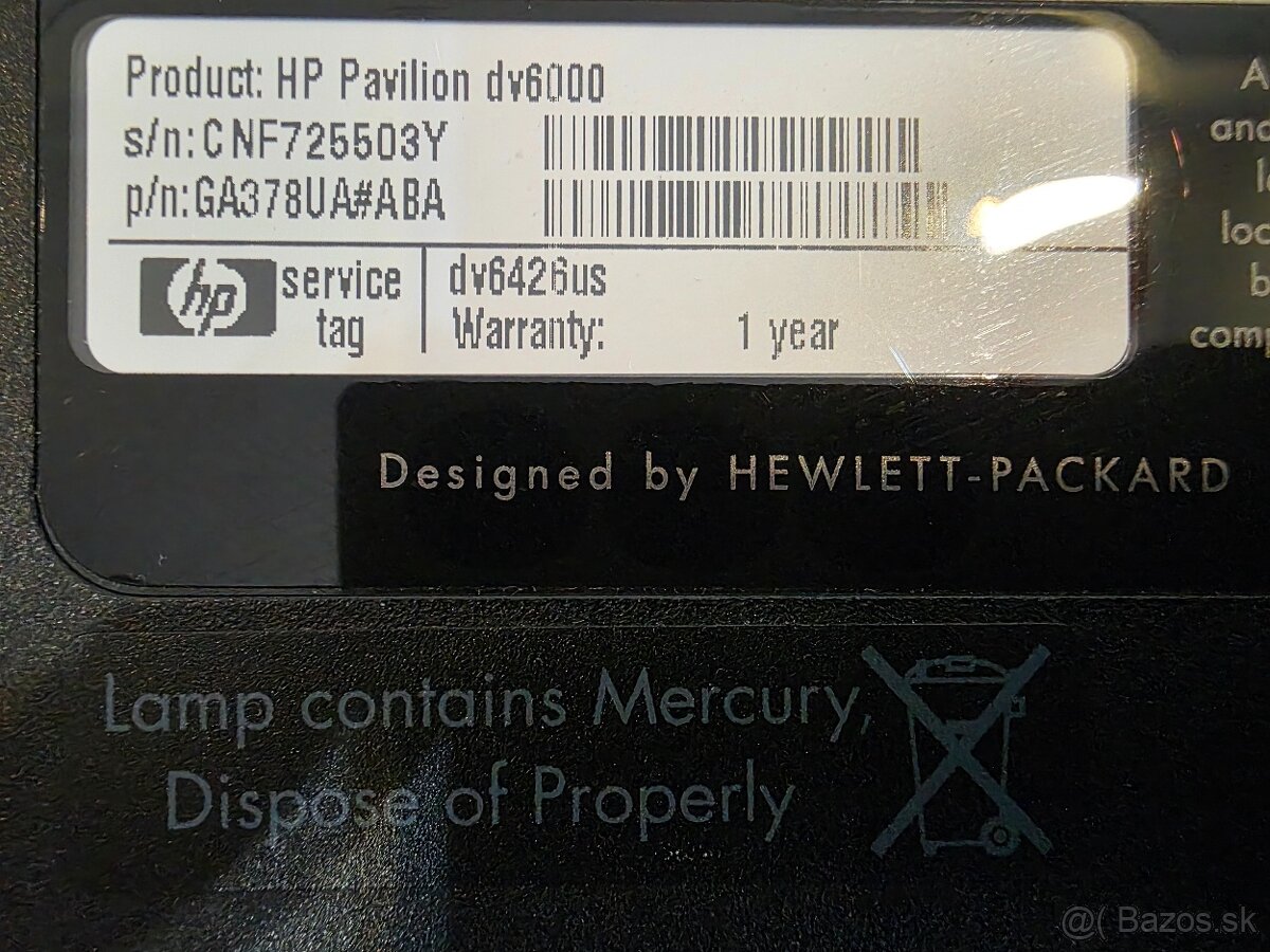 HP Pavilion dv6000 - 2