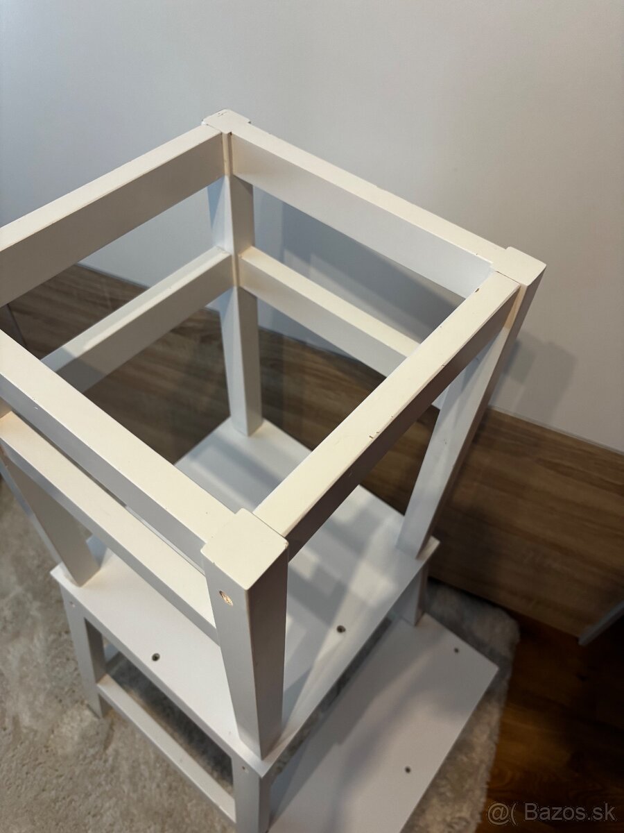 Detská učiaca veža Montessori – biela - 2