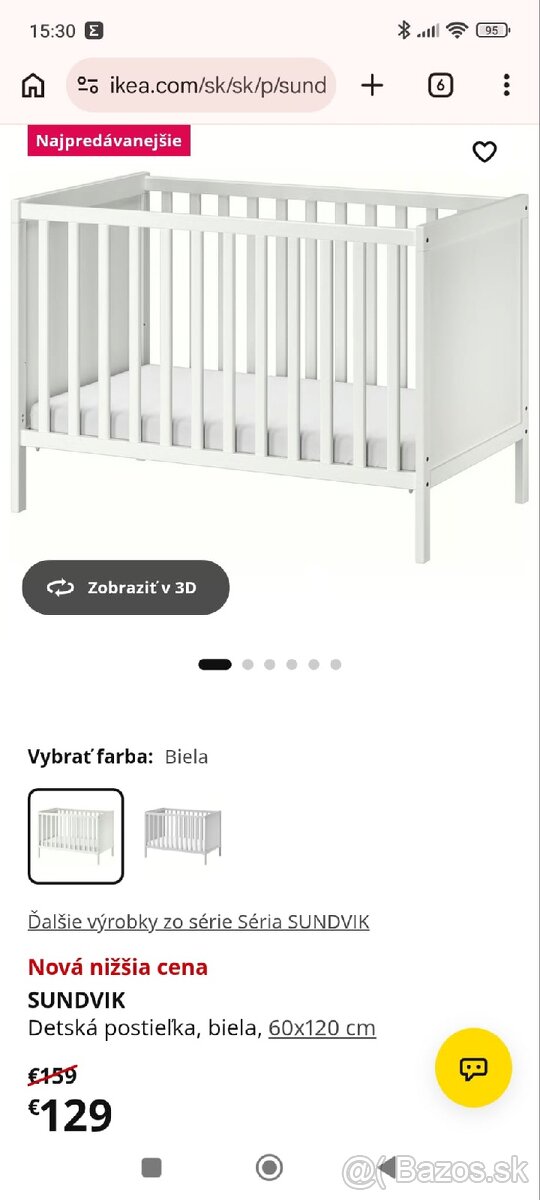 Detská postieľka Sundvik - 2