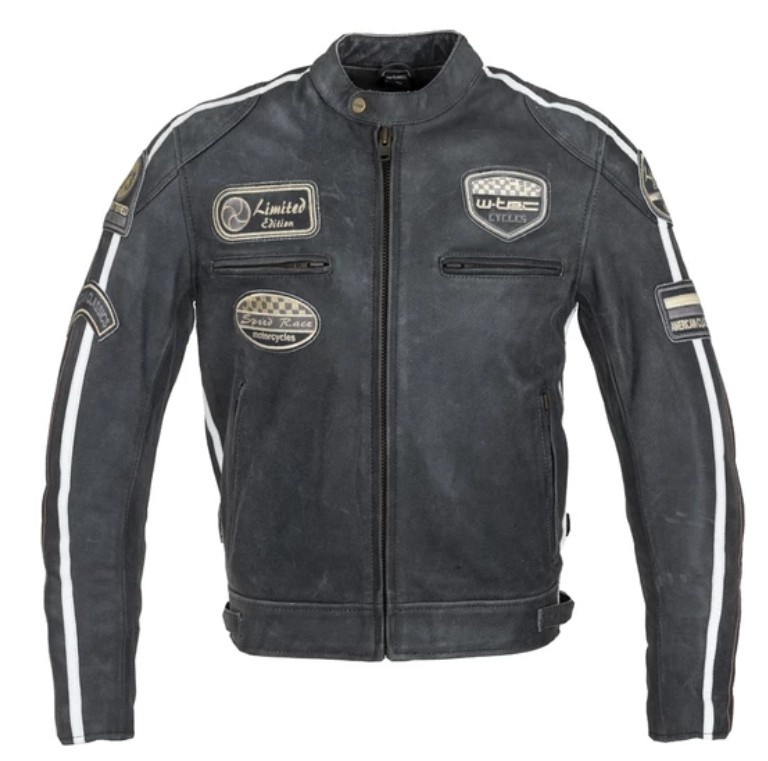 Úplne nová kožená bunda W-TEC Dark Vintage-pravá koža 2XL - 2