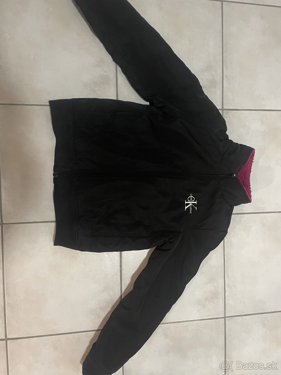 Zimna obojstranna bunda Calvin Clein, velkost 8-12 rokov, - 2