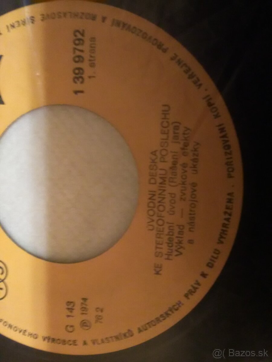 Gramofónová platňa singel , nastavenie stereo - 2