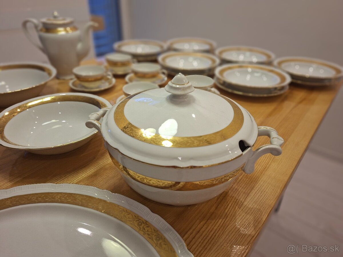 Retro porcelánový servis Olympia, 6 osôb - 2