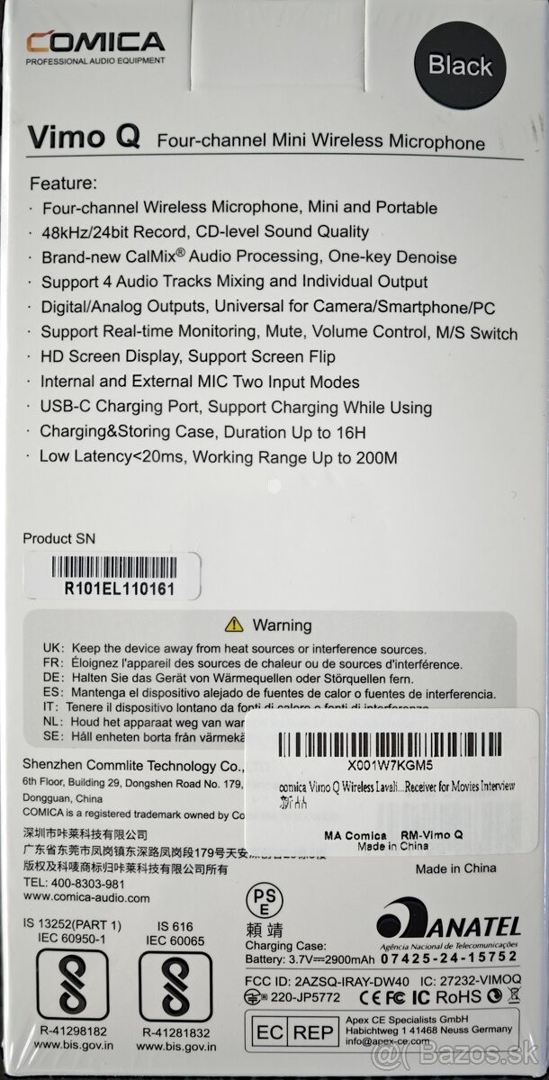 Predám bezdrôtové mikrofóny Vo, o Q - 2