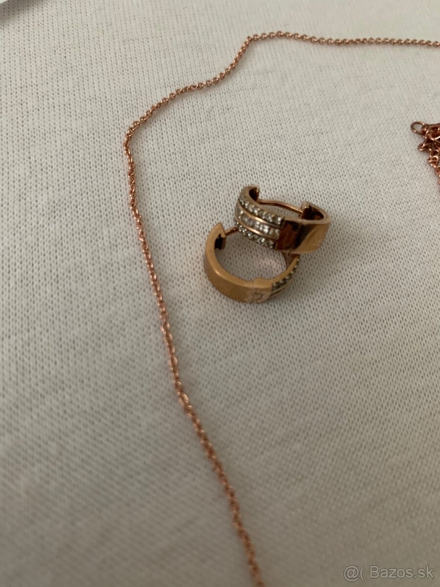 Originálne náušnice Esprit, náramok S.Oliver a retiazka - 2