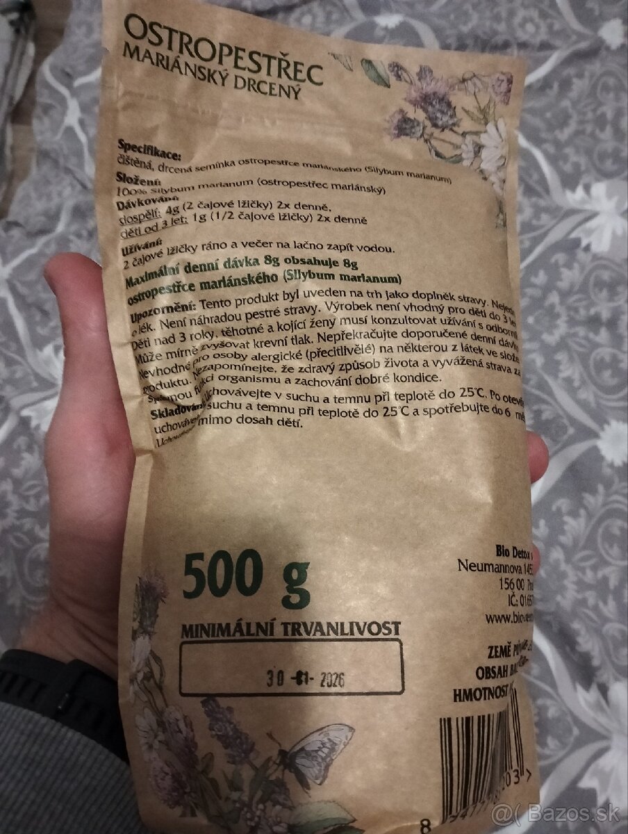 Ostopestrec Mariánsky drvený 500g - 2