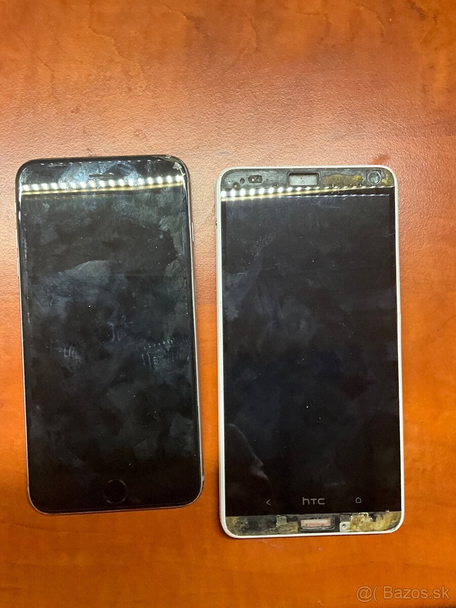 2× mobil – iPhone 6S + HTC – nefunkčné, na diely - 2