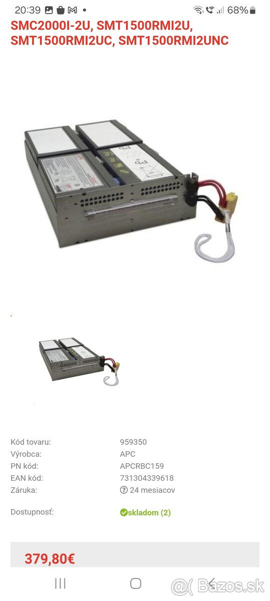 UPS SMART Zalozny zdroj APC - 2