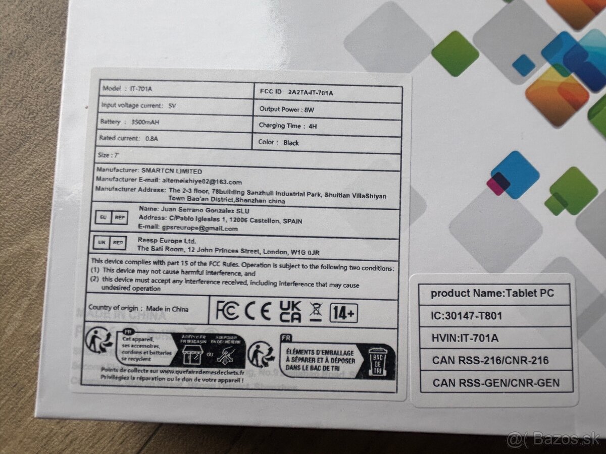 7 palcovy tablet s obalom Android - 2