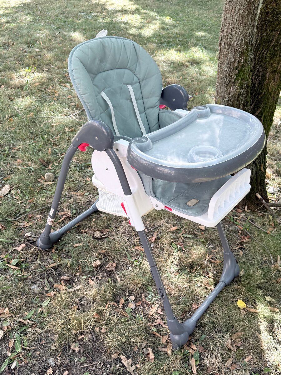 Jedálenská stolička Lorelli Oliver Grey PU Leather - 2