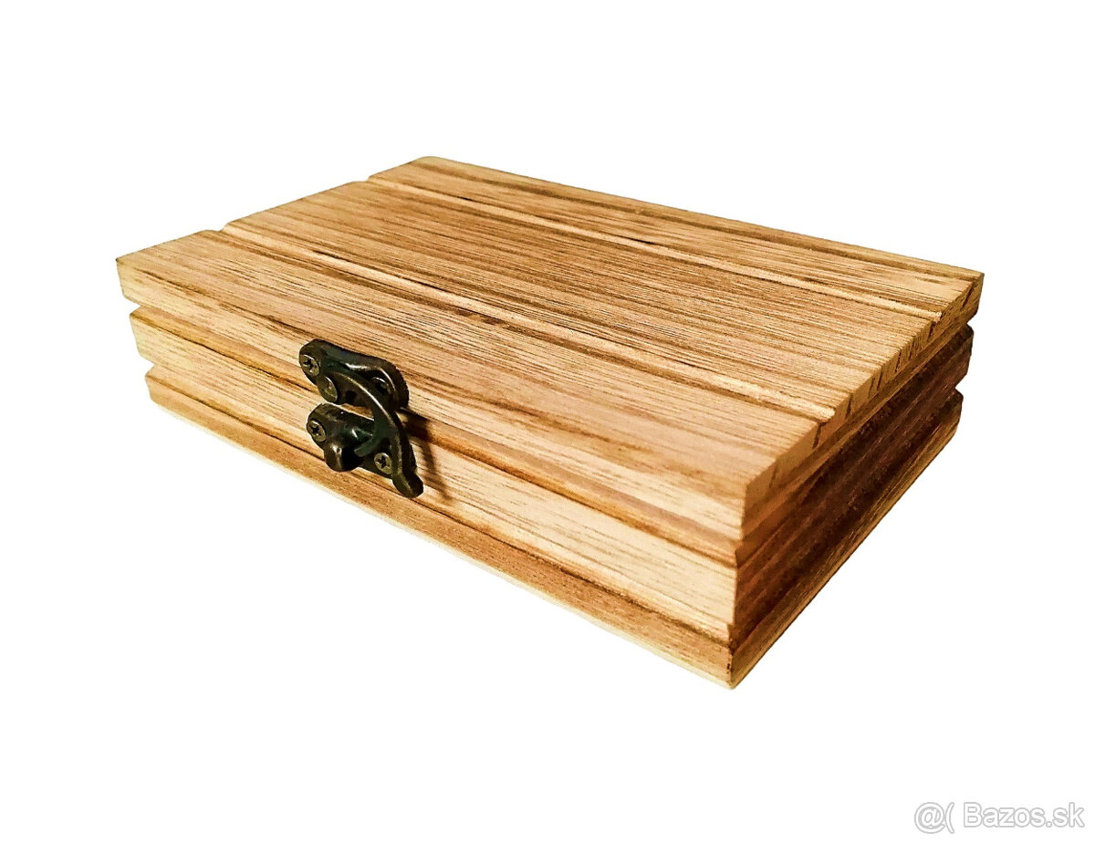 Modrý drevený motýlik - set s brošňou - 2