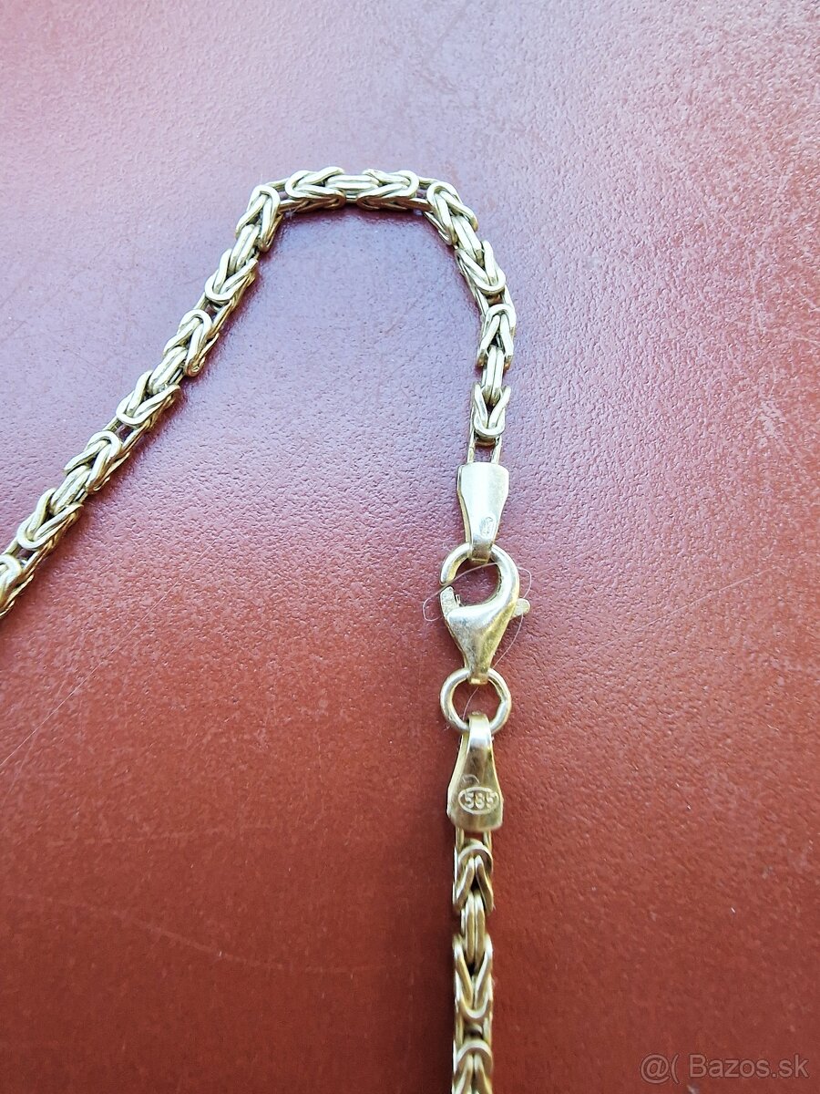 Královský vzor zlatá retiazka 14ct 585 puncovana - 2