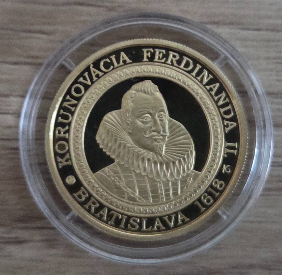 Zlatá zberateľská minca 100 € Korunovacia Ferdinanda II 2018 - 2