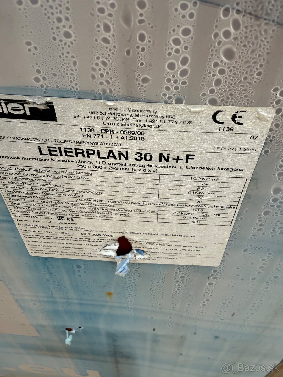 Leier brusena tehla Leierplan 30 N+F a 25N+F - 2