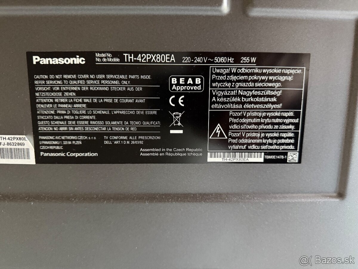 Panasonic TH-42PX80EA – 42” plazmový televízor - 2