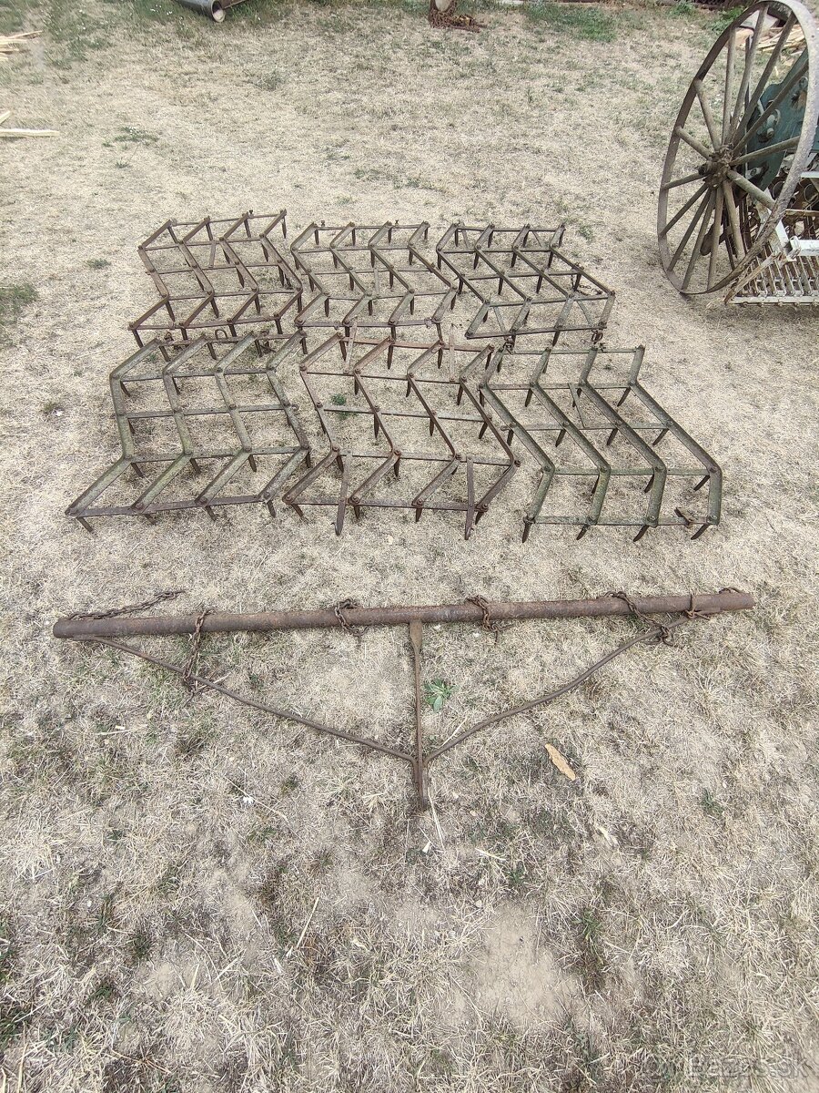 Brány za traktor 6 ks s tiahlom. - 2