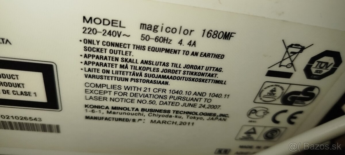 farebná laserová tlačiareň, multifunkčná Konica Minolta 1680 - 2