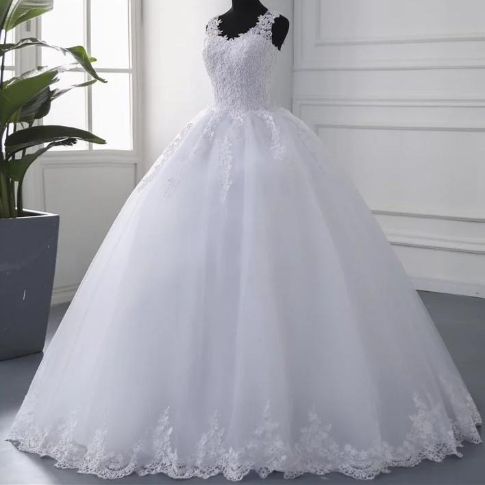 Princeznovské svadobné šaty,velkost 38 - 2