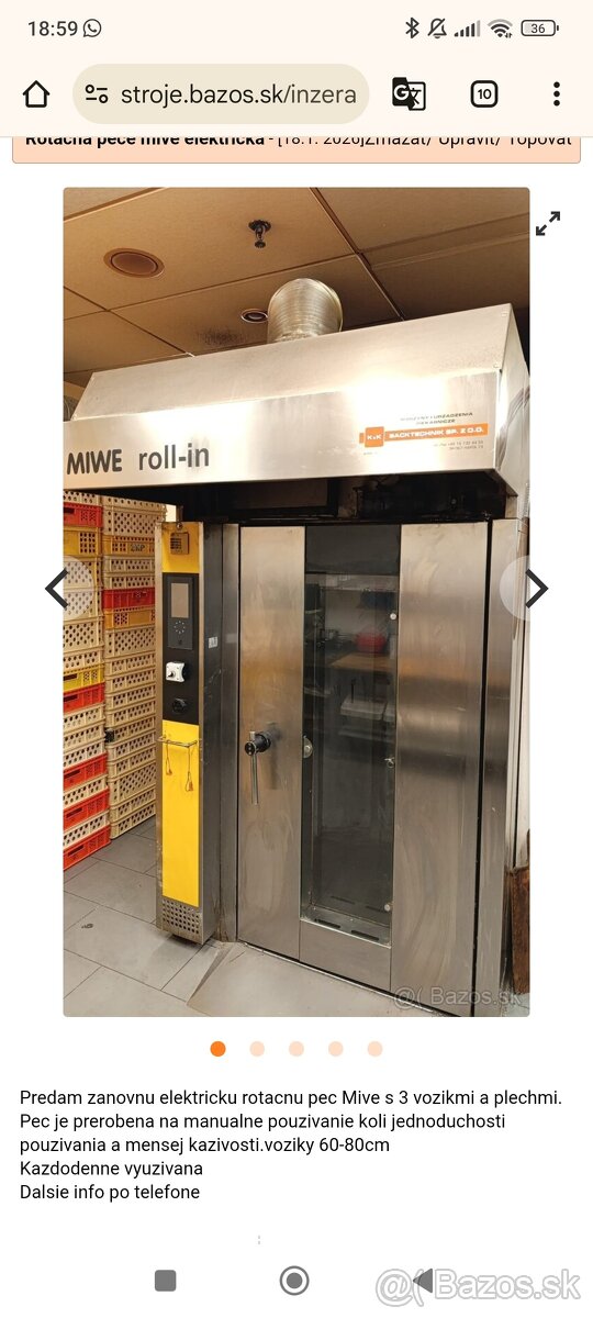 Rotacna a etazova pec elektricka - 2