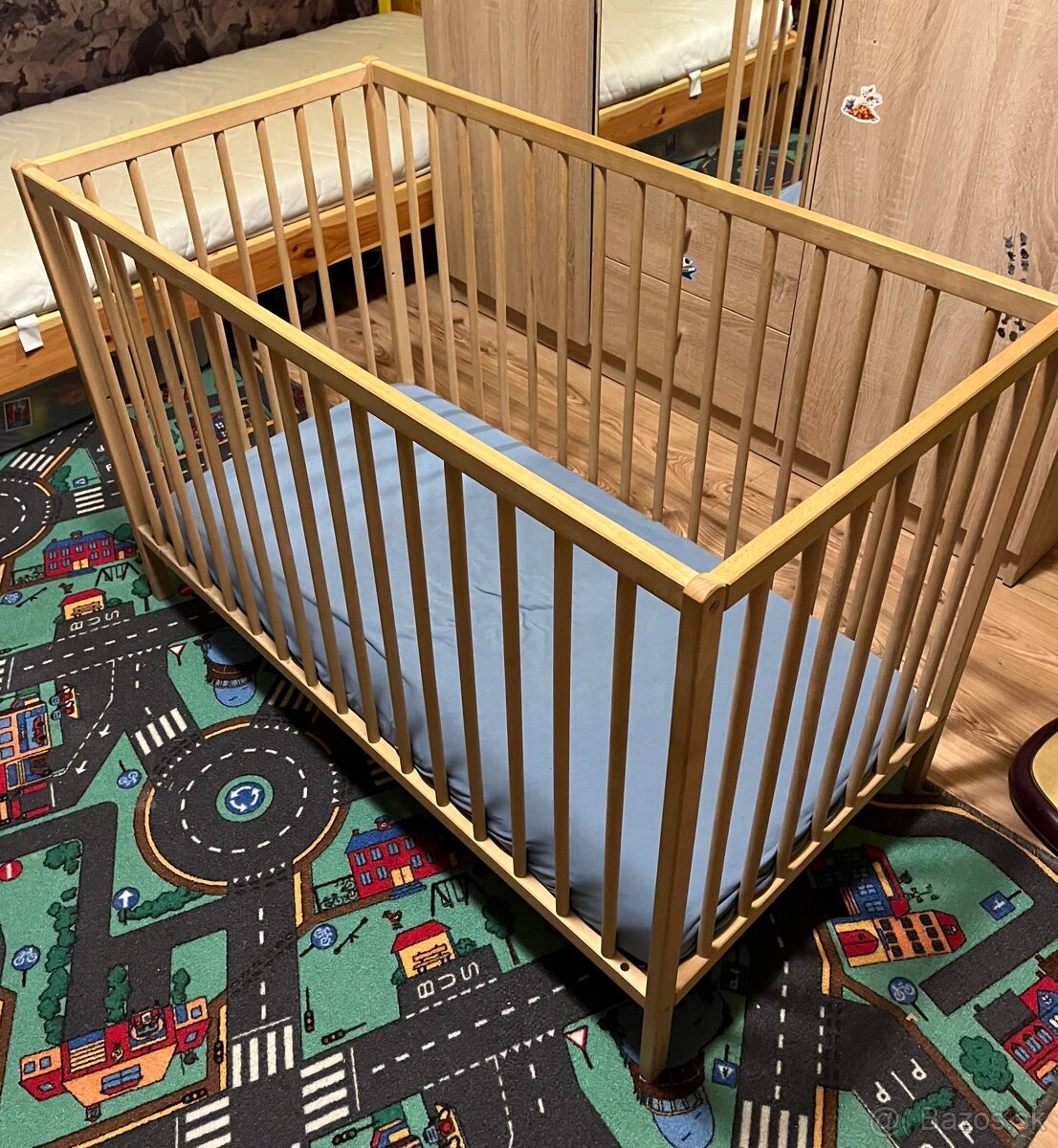 Detská postieľka+ matrac+perina a vankúšik+ doplnky - 2