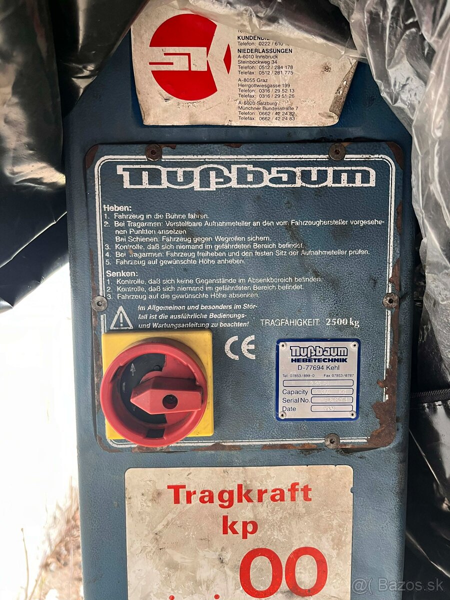 Automobilový zdvihák Nussbaum 2,5 t - 2