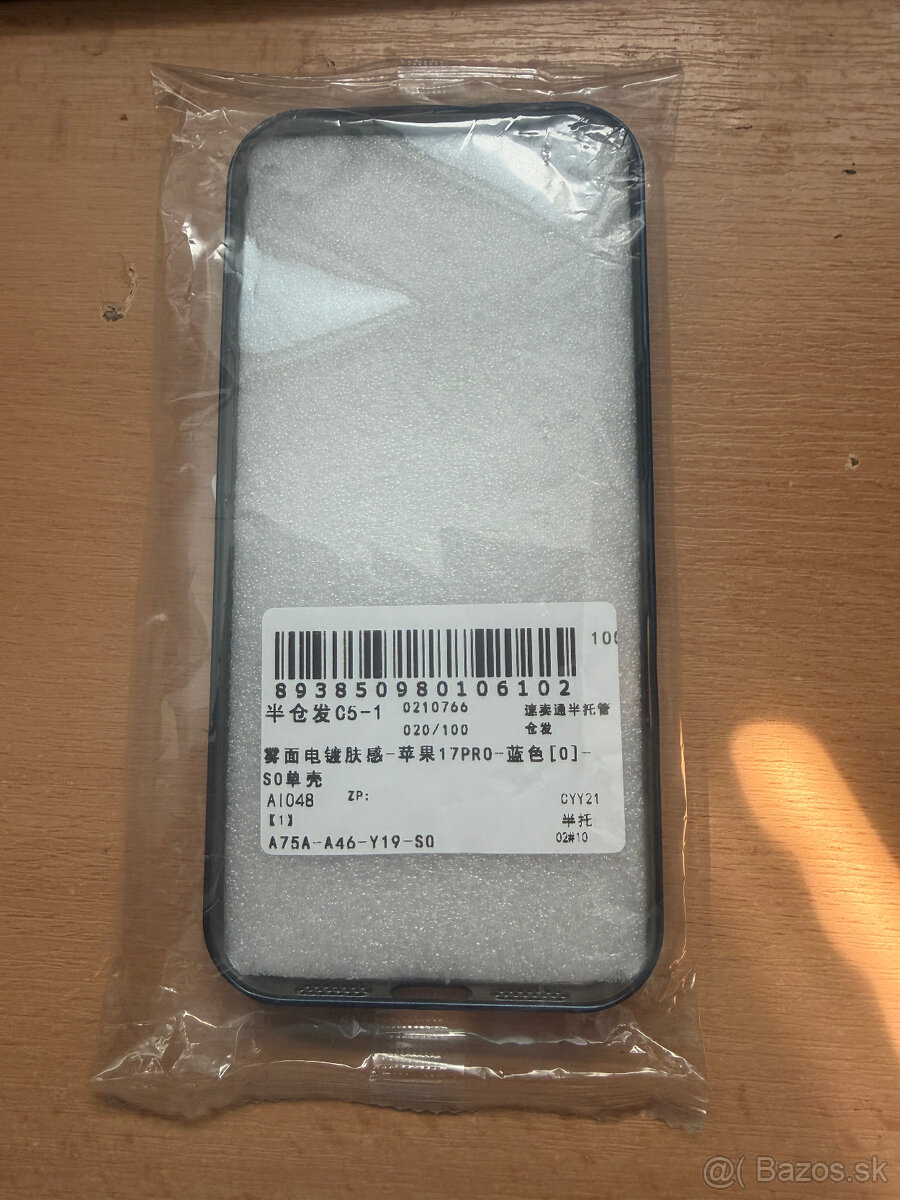 📱 Kryt na iPhone 17 Pro – nový, modrý – 5 € - 2