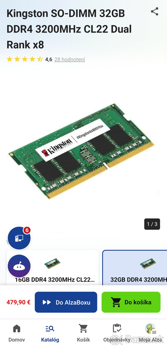 Kingston SO-DIMM 32GB DDR4 3200MHz CL22 - 2