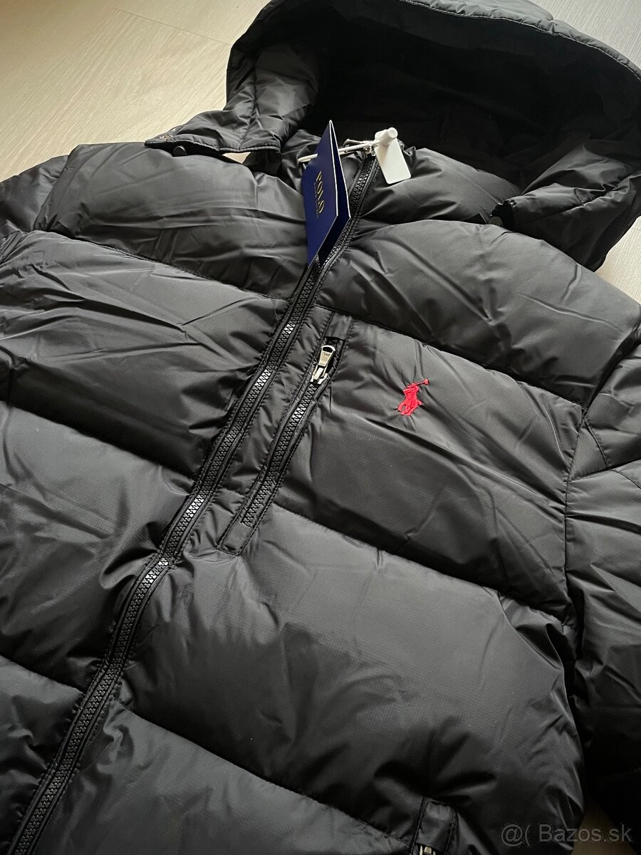 Polo ralph lauren zimná bunda čierna - L - 2