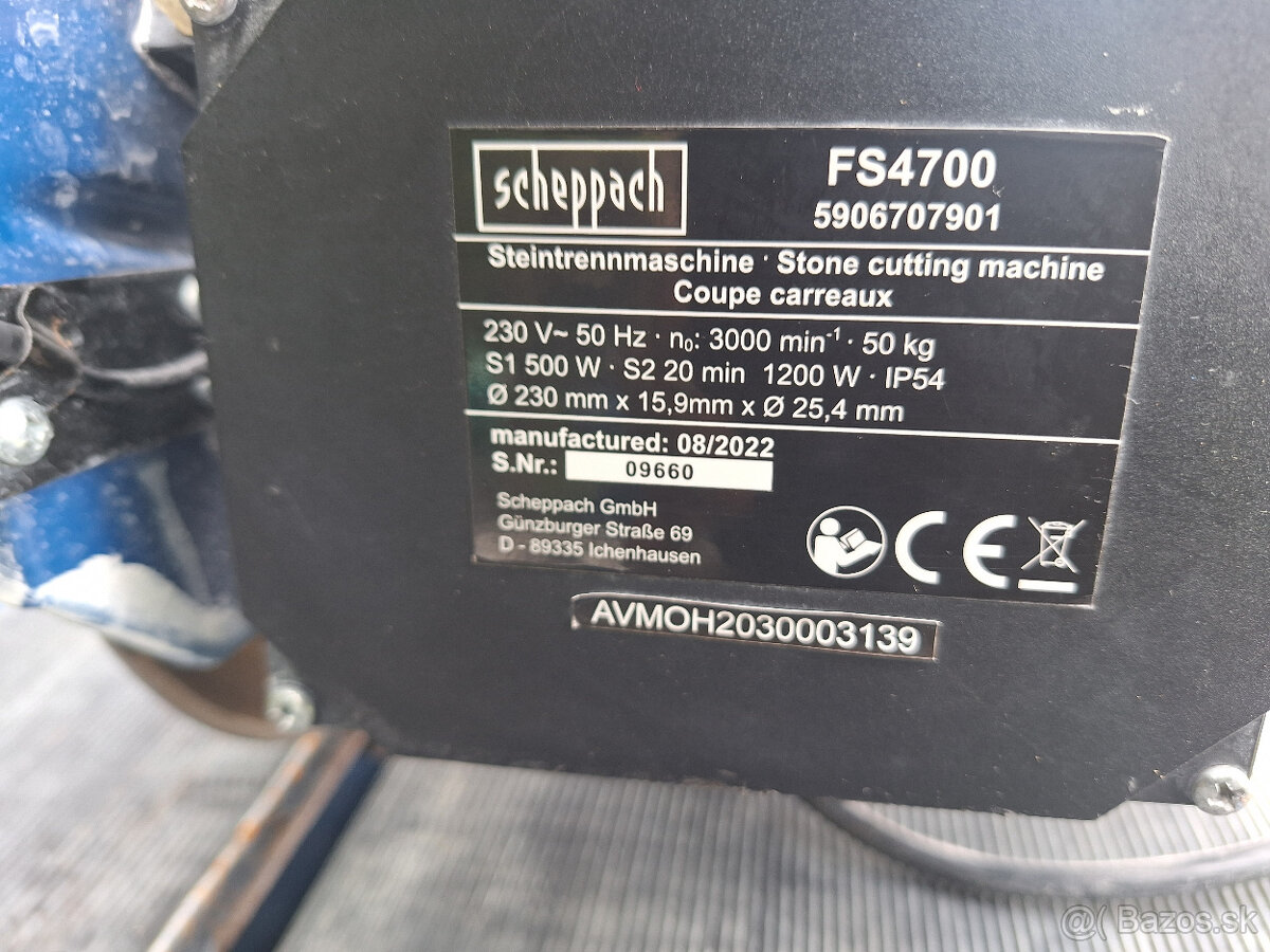 Rezačka na dlažbu Scheppach FS 4700 - 2