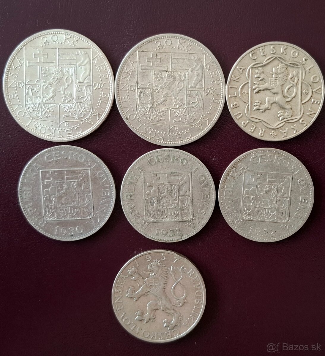 10,20Kčs mince. - 2