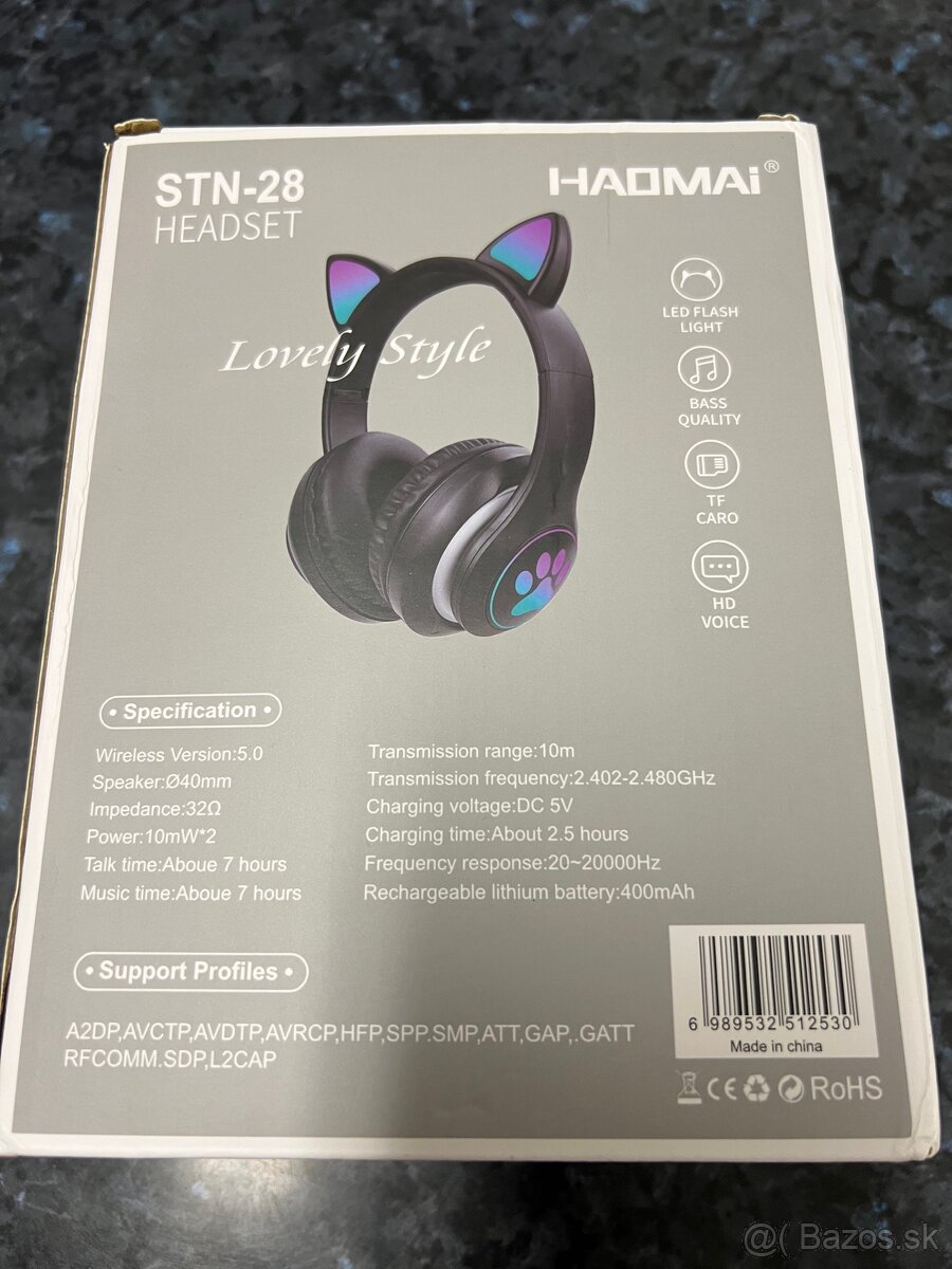 Nové detské bezdrôtové slúchadlá HAOMAI STN-28 - 2