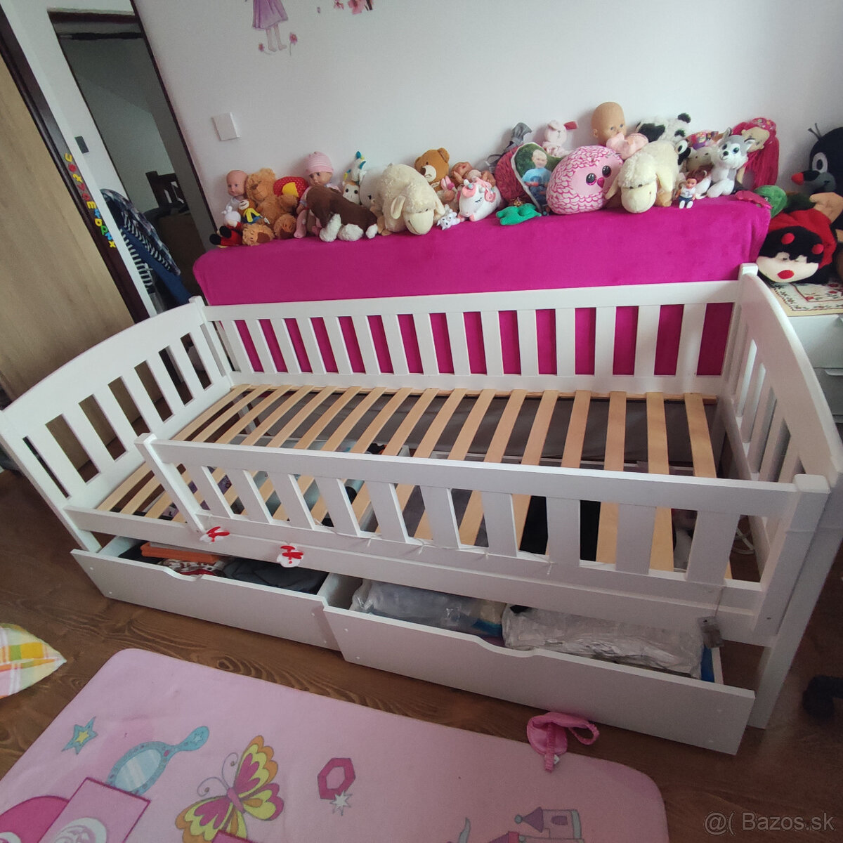 postel biela 90x200 so suplikmi - 2