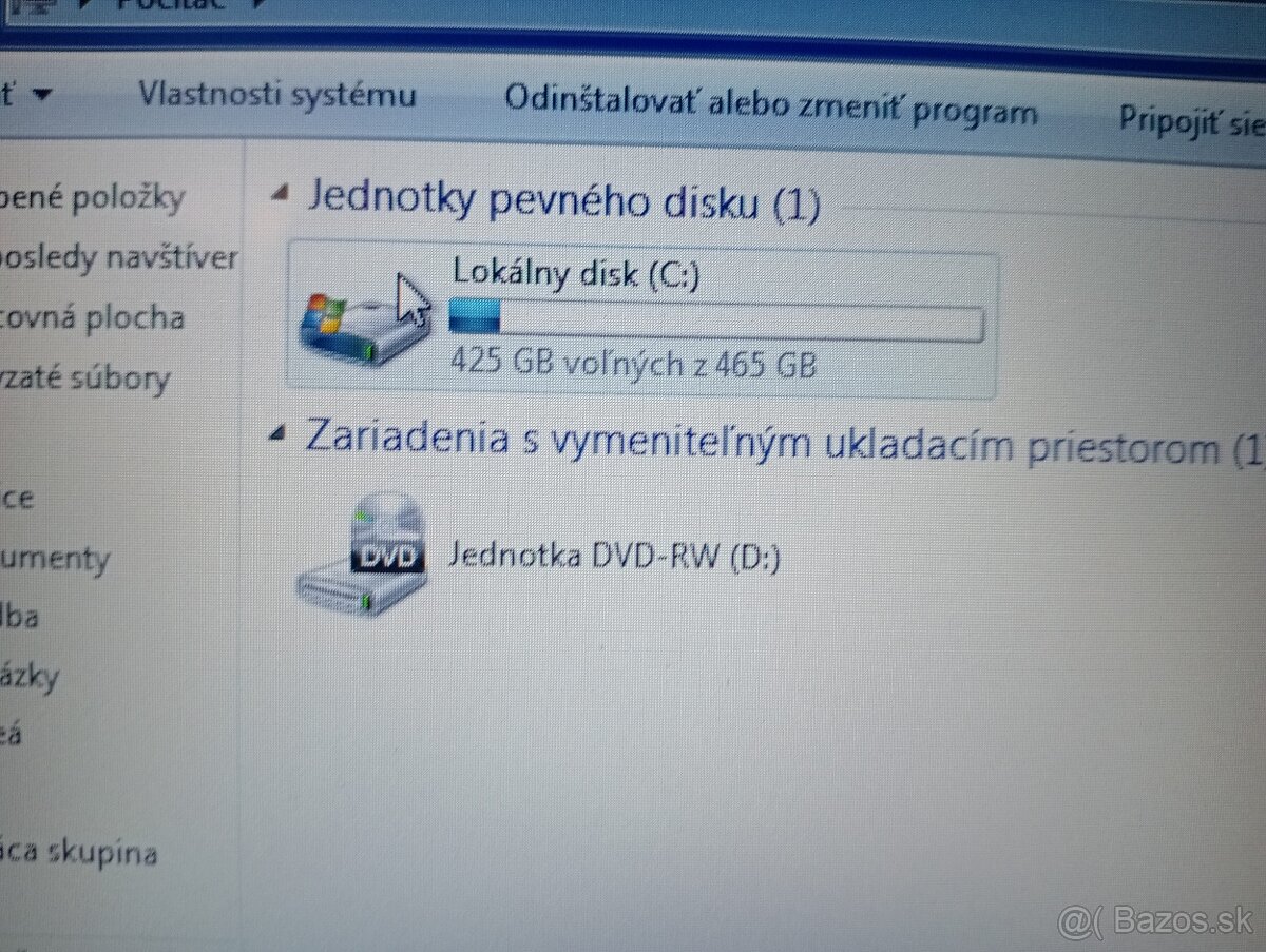 Dell Inspiron - Intel core i5 -8gb ram - Win 7 - bez baterky - 2